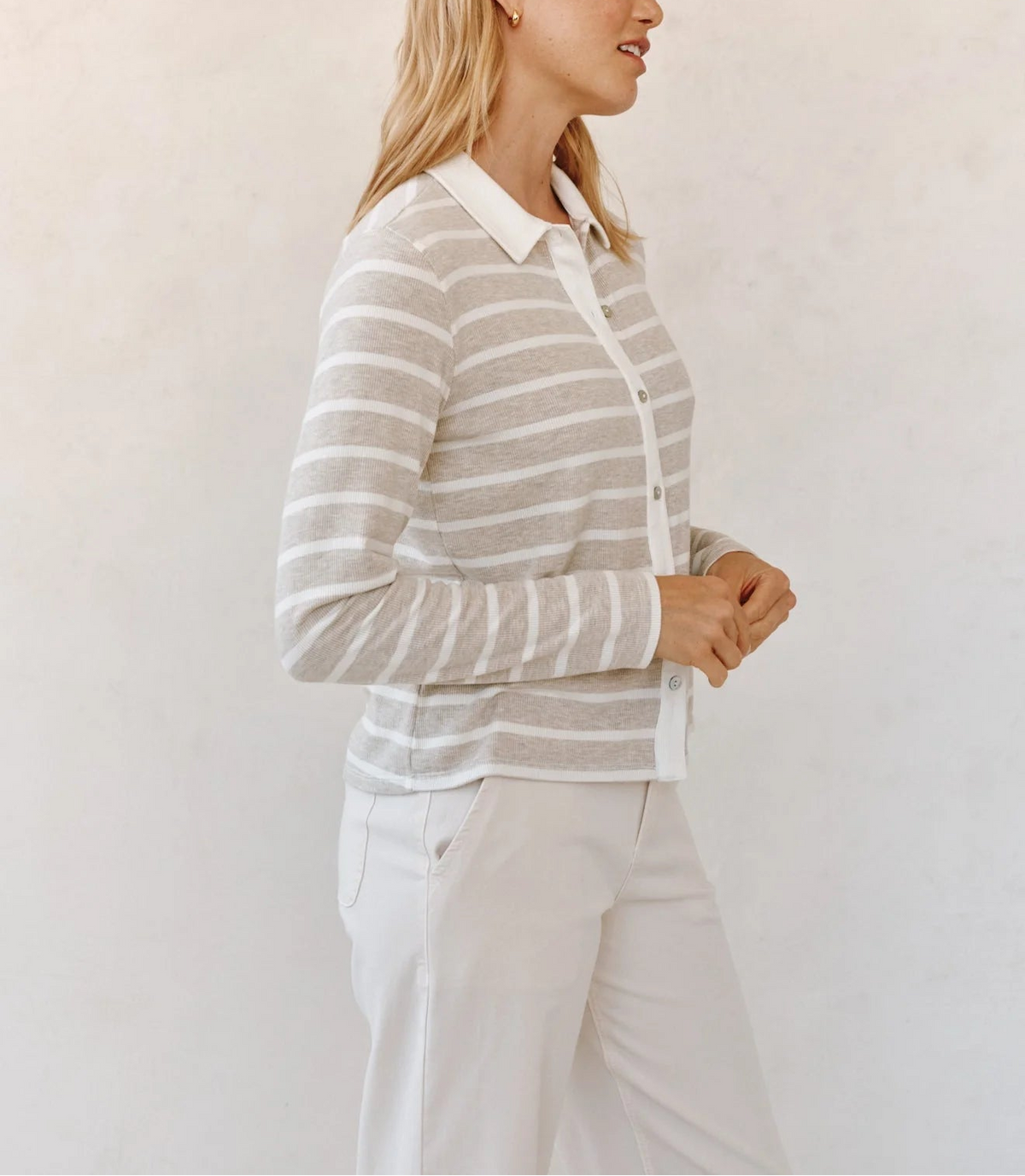 Bella Dahl Contrast Placket Button Down Shirt