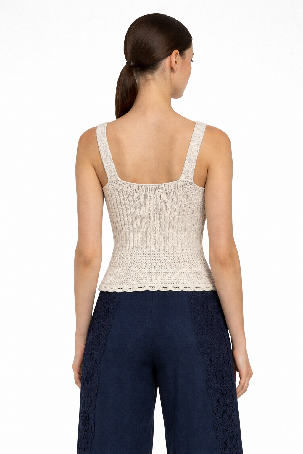 Autumn Cashmere Scallop Edge Tank
