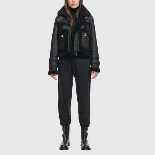 Hiso Ts Doll Shearling Biker Jacket