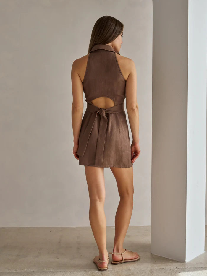 Hevron Domino Mini Dress