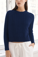 Autumn Cashmere Popcorn Crew Neck Sweater
