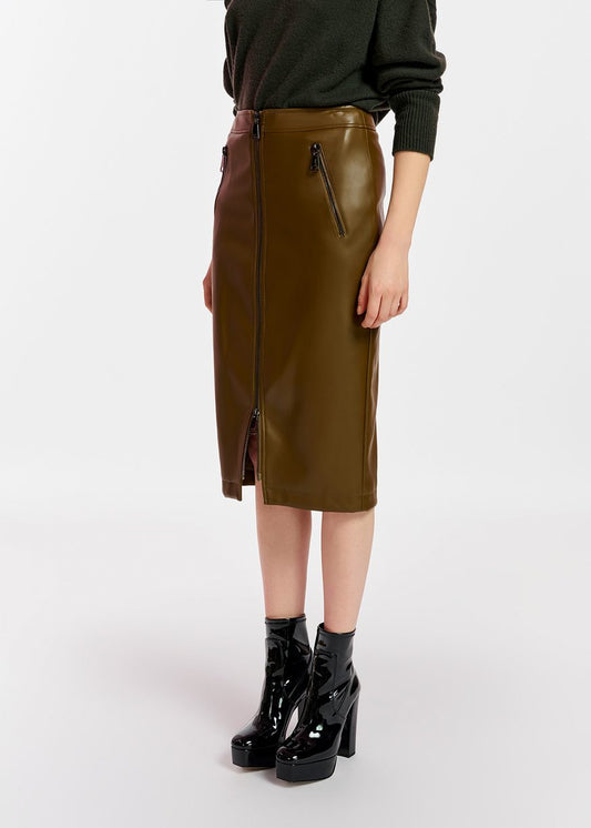 Essentiel Encourage Faux Leather Skirt