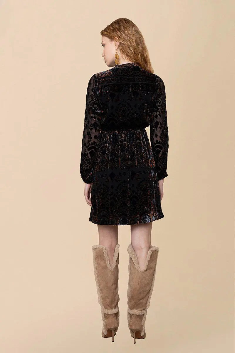 Hale Bob Apricity V-Neck Mini Dress