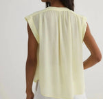 Bella Dahl Shirred Pullover With Cap Sleeve