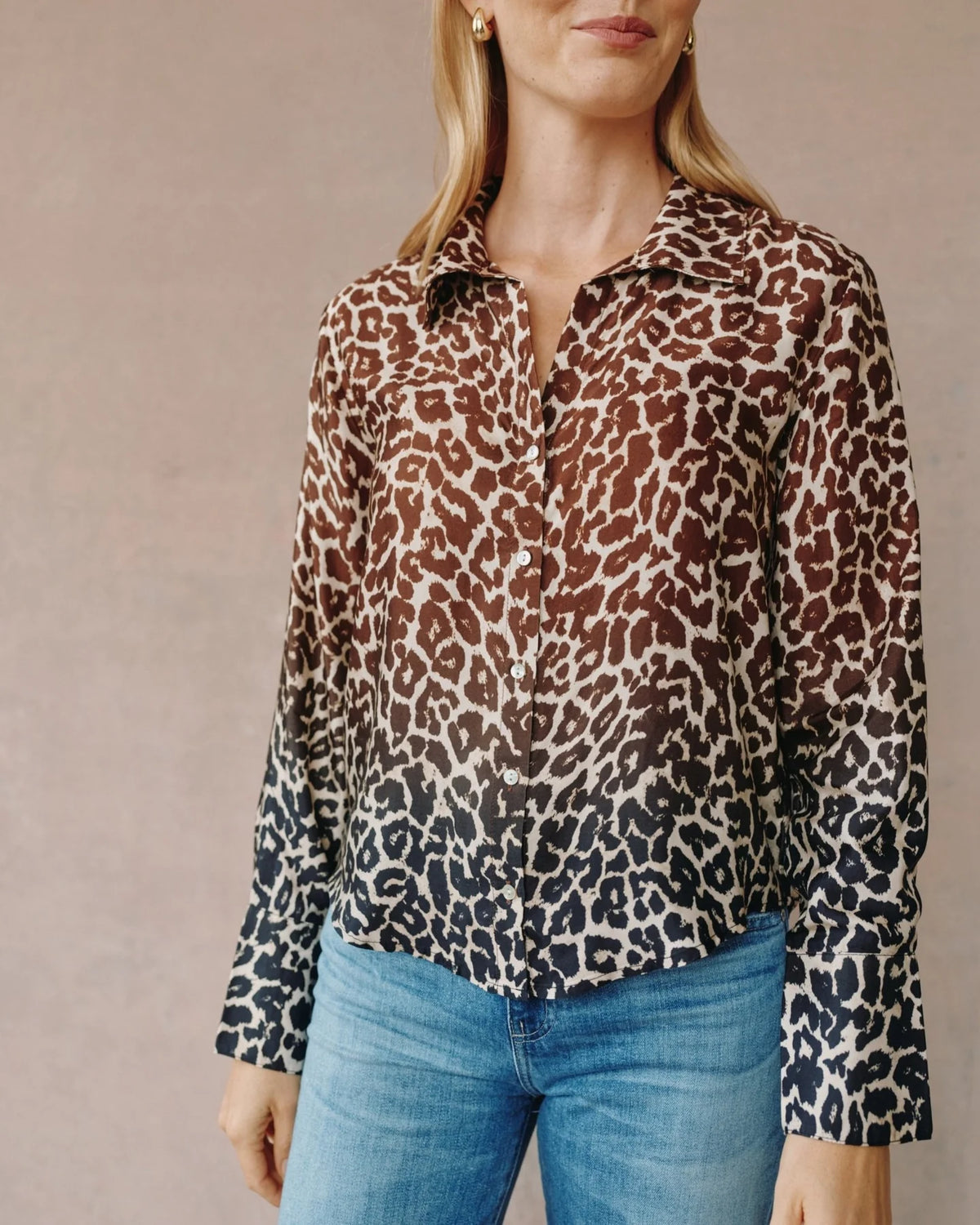 Bella Dahl Flowy Wide Collar Button Down Shirt