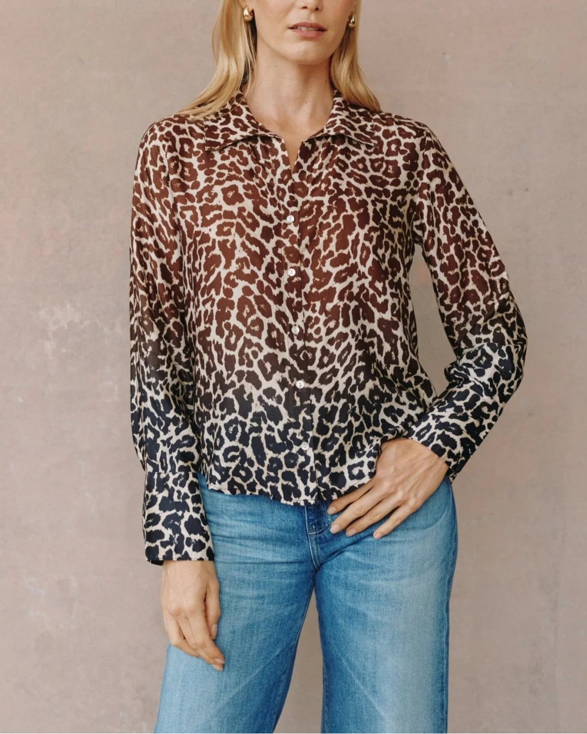 Bella Dahl Flowy Wide Collar Button Down Shirt