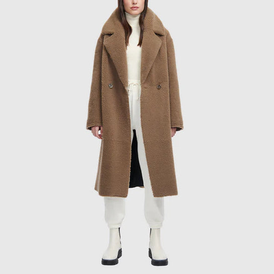 Hiso TS Freed Shearling Teddy Long Coat