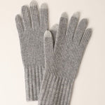 Roberta Bianca Ribbed Cashmere Gloves