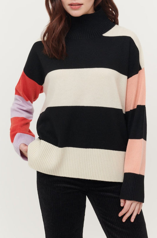 &Isla Sadie Colorblock Stripe Sweater