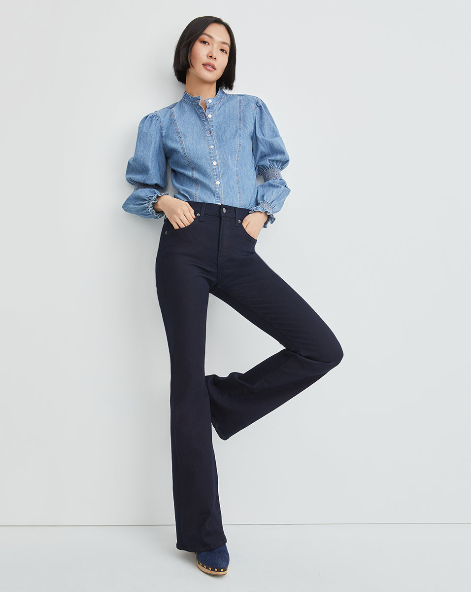 Veronica Beard Beverly High Rise Flare Jeans