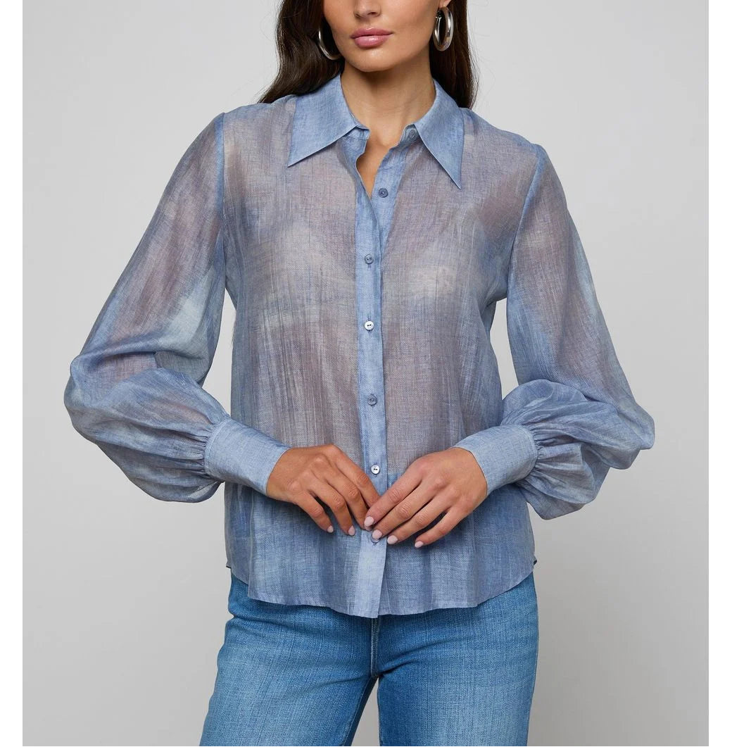 L'agence Jayleen Button-down Blouse