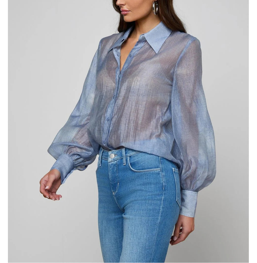 L'agence Jayleen Button-down Blouse