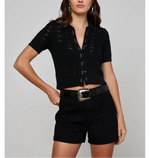 L'agence Ninette S/S Pointelle Short Cardigan