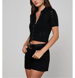 L'agence Ninette S/S Pointelle Short Cardigan