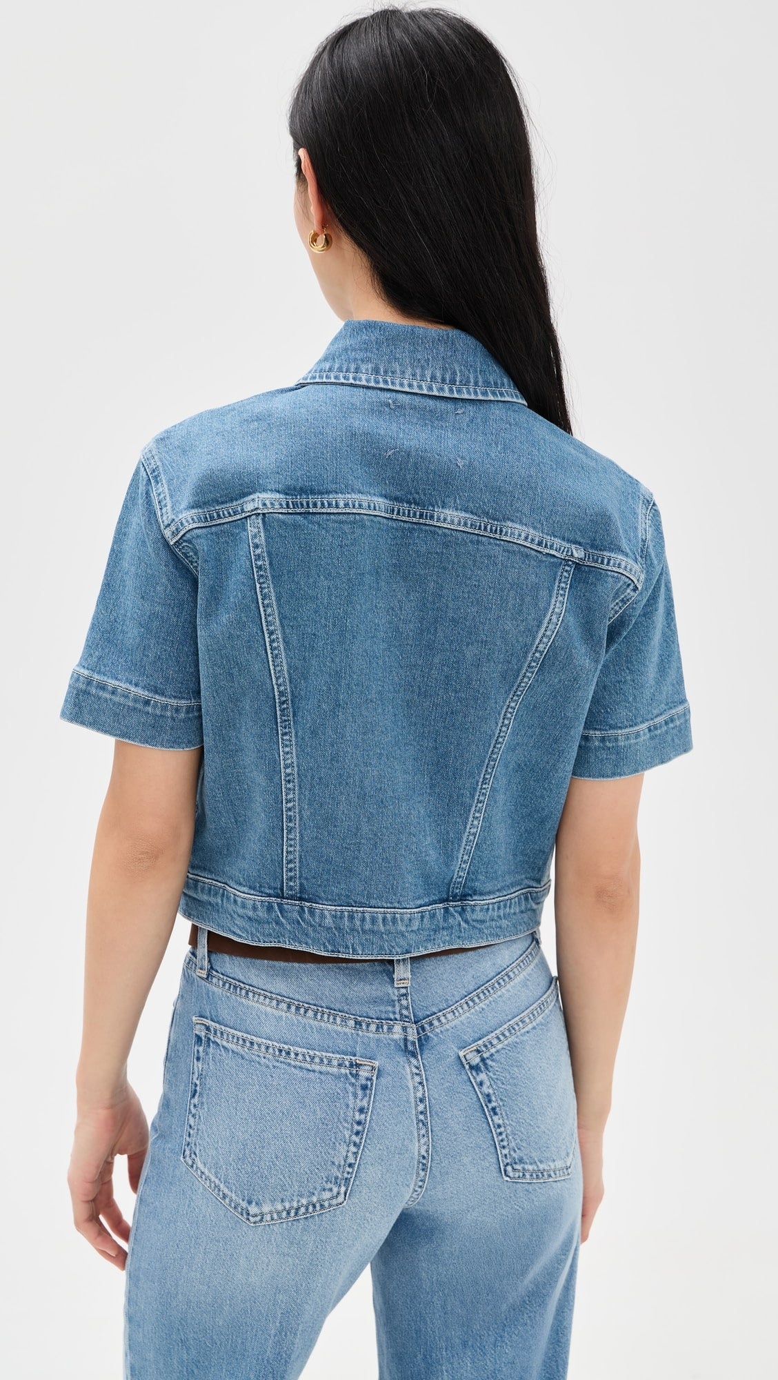 L'agence Kirstie S/S Crop Denim Jacket