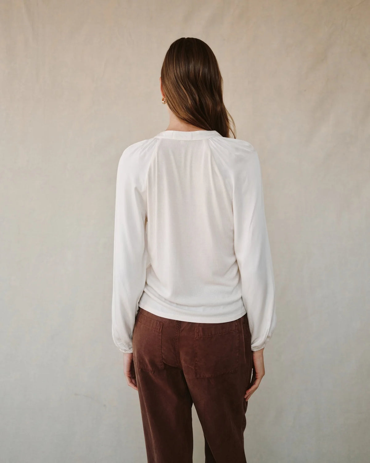 Bella Dahl L/S Raglan Mixed Shirt