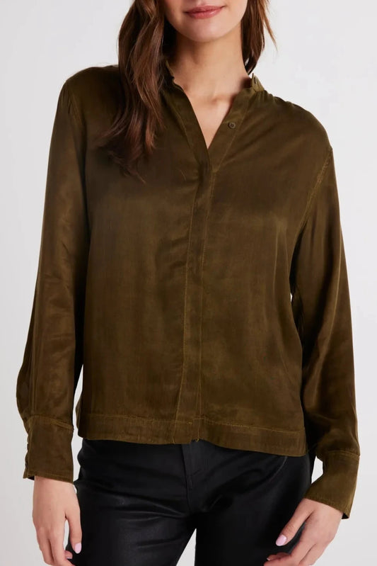 Bella Dahl Mandarin Collar Button Down Shirt