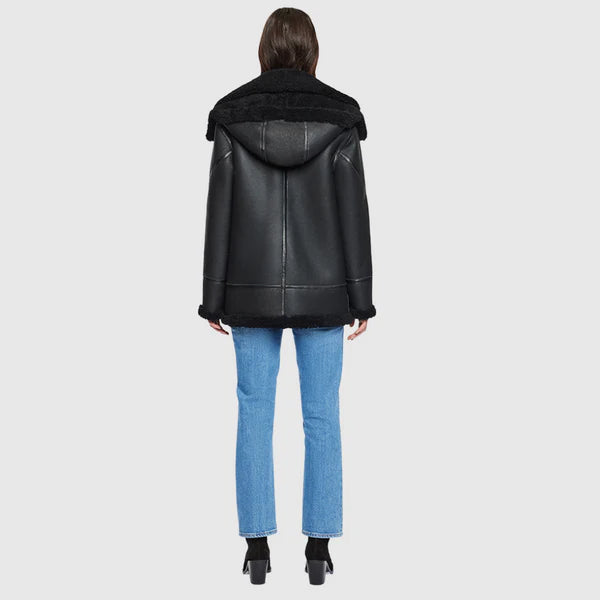 Hiso TS Martina Shearling Moto Jacket