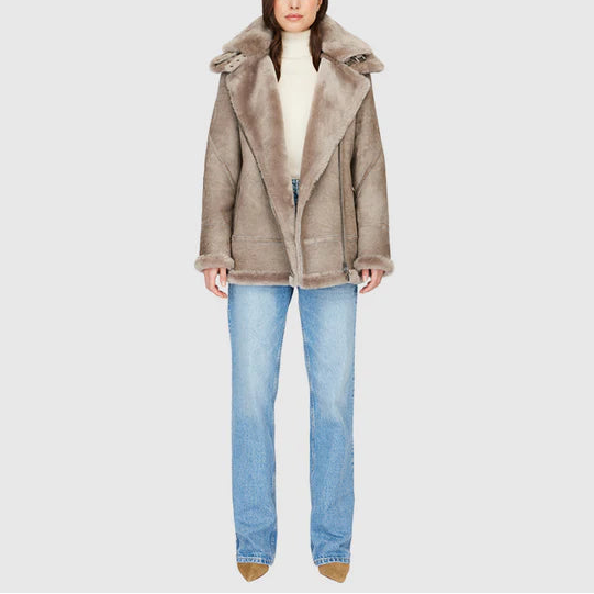 Hiso TS Martina Shearling Moto Jacket