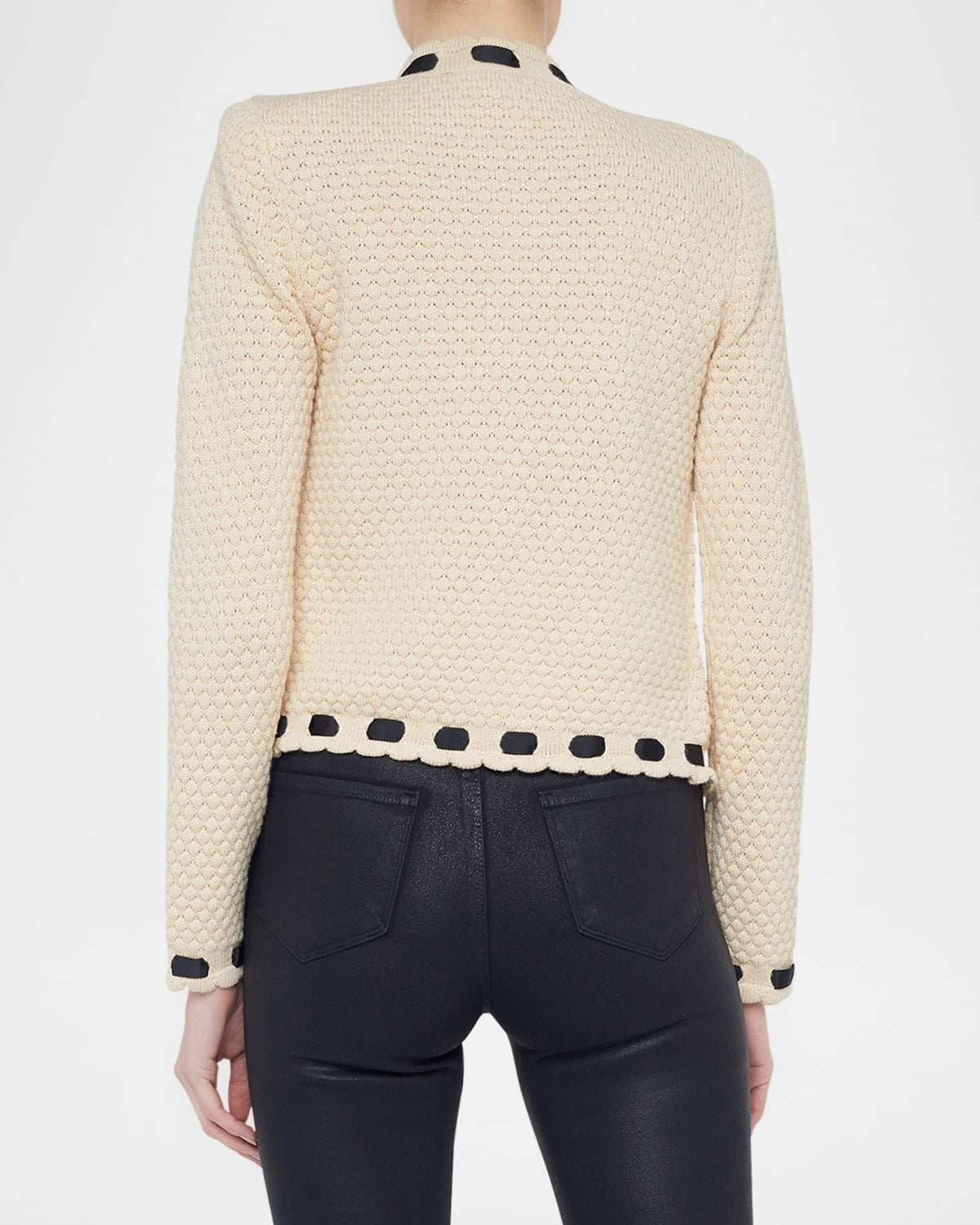 L'agence Astor Contrast Trim Cardi