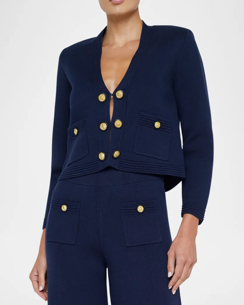 Lagence Catie V-Neck Knit Blazer