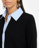 TS Naadam Mixed Media Collared Cardigan