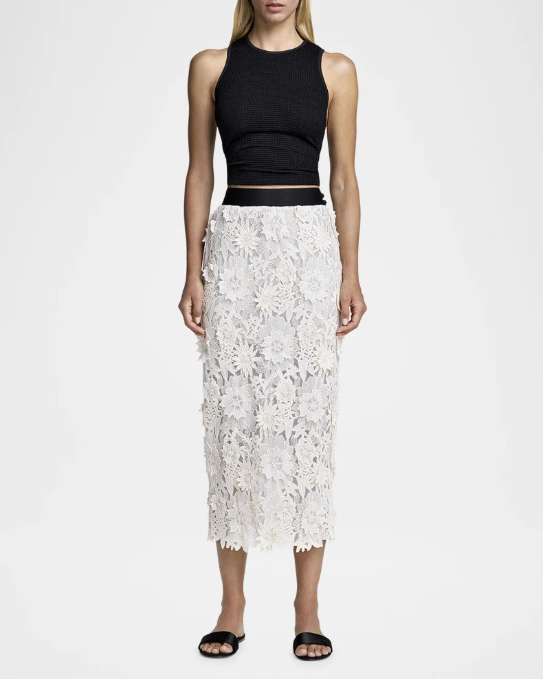 Smythe Applique Pencil Skirt