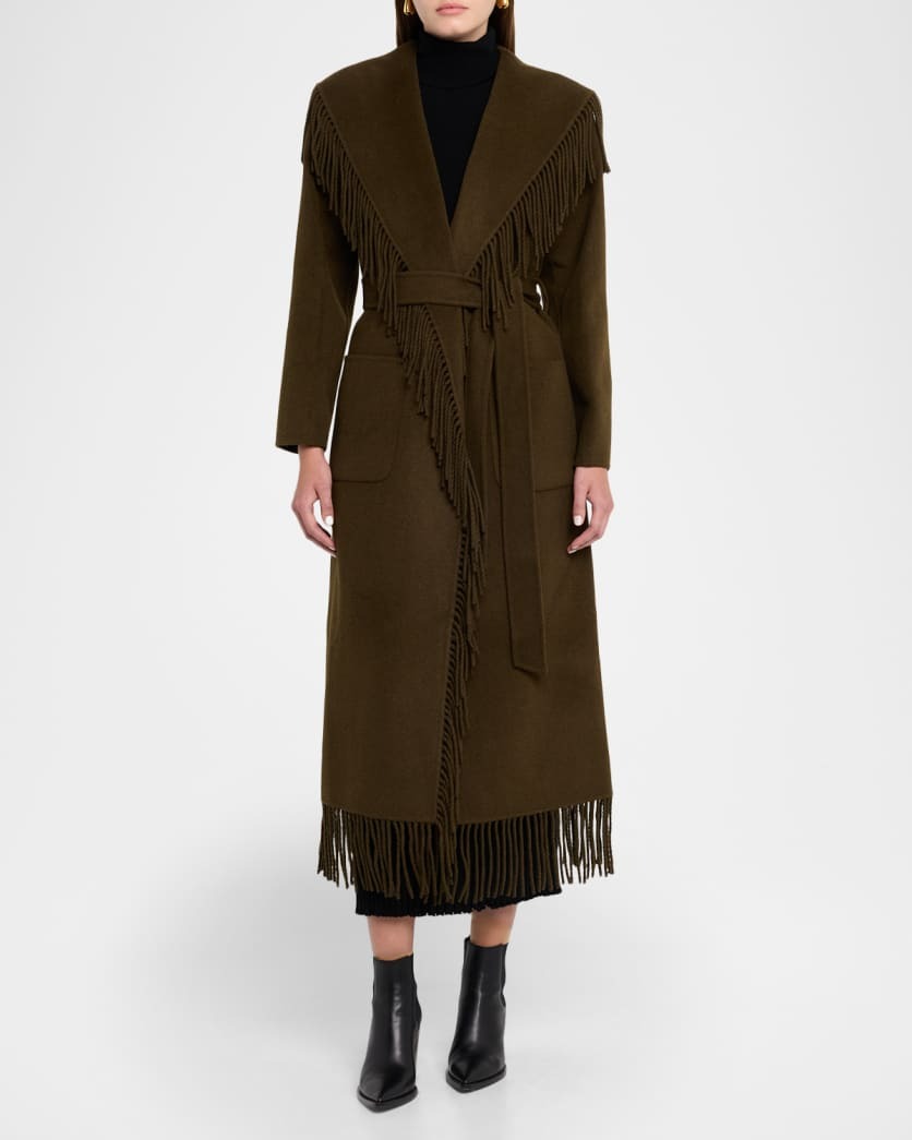 SimkhaiCarrie Fringe Robe Coat