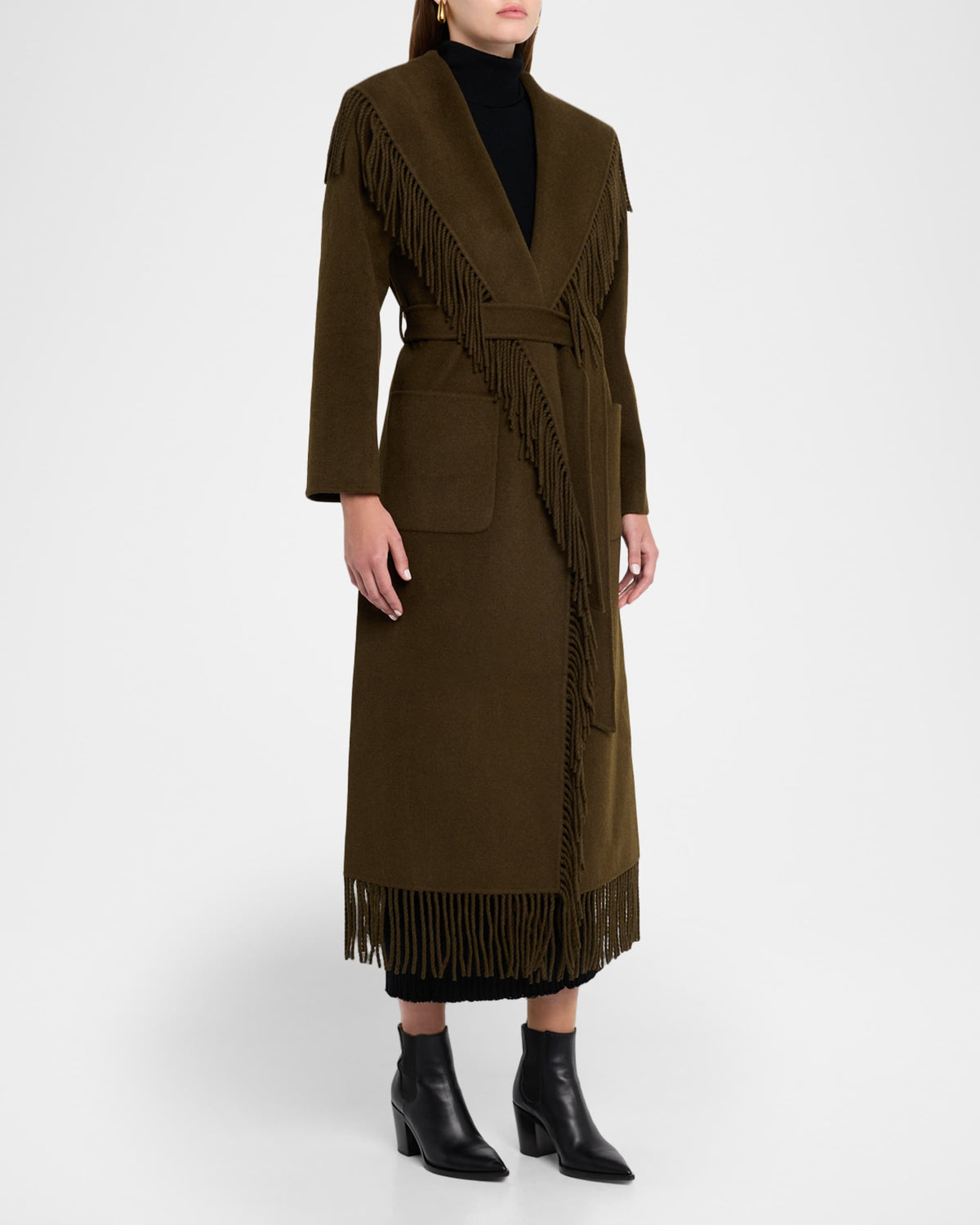 SimkhaiCarrie Fringe Robe Coat