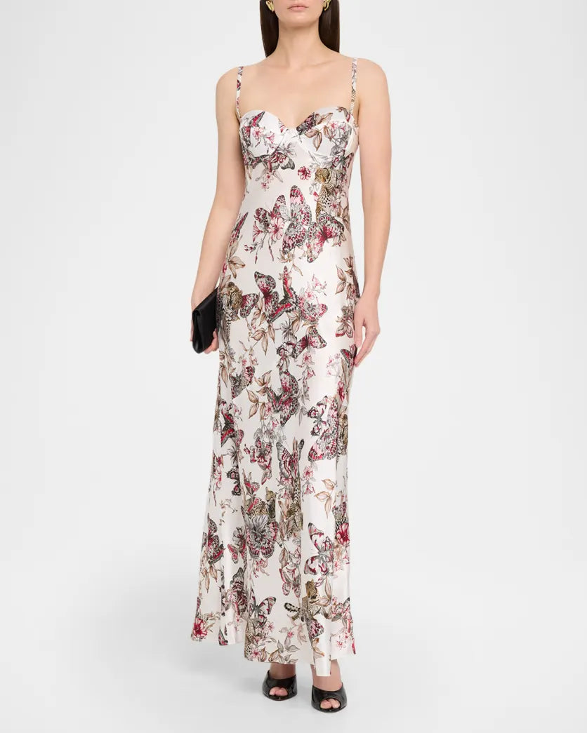 L'agence TS Sayla Bias Cut Maxi Dress