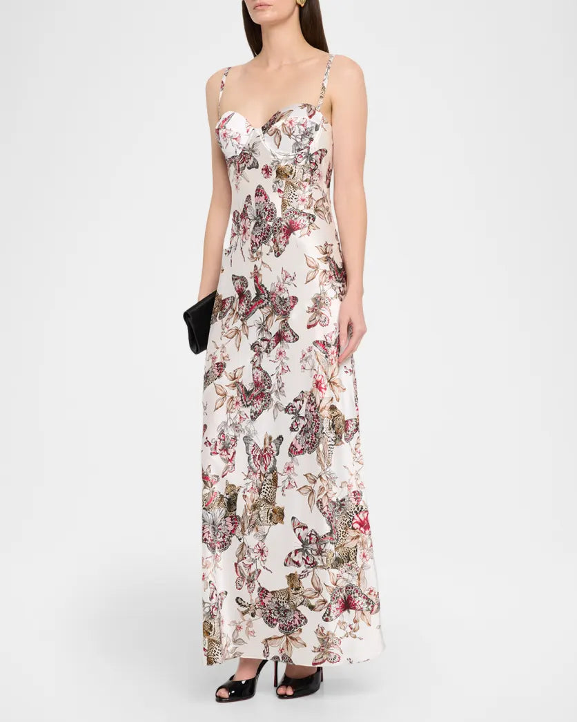 L'agence TS Sayla Bias Cut Maxi Dress