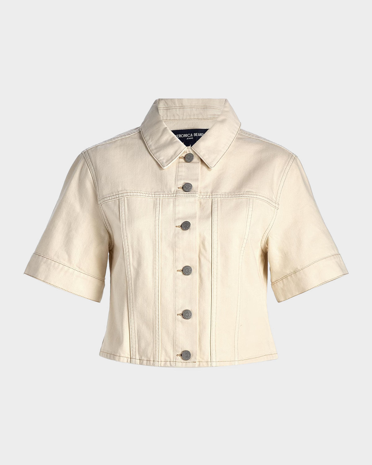Veronica Beard Malcom S/S Cropped Denim Jacket