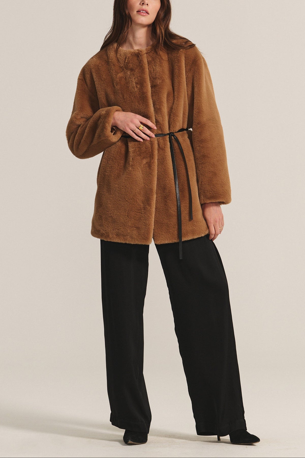Velvet Teddy Belted Jacket