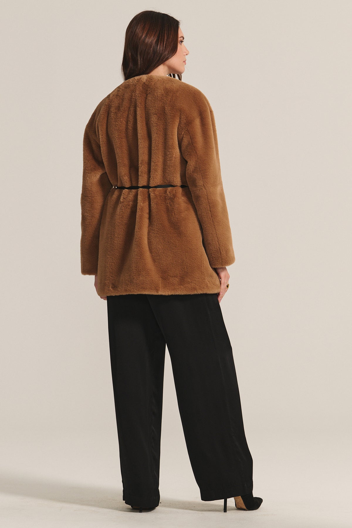 Velvet Teddy Belted Jacket