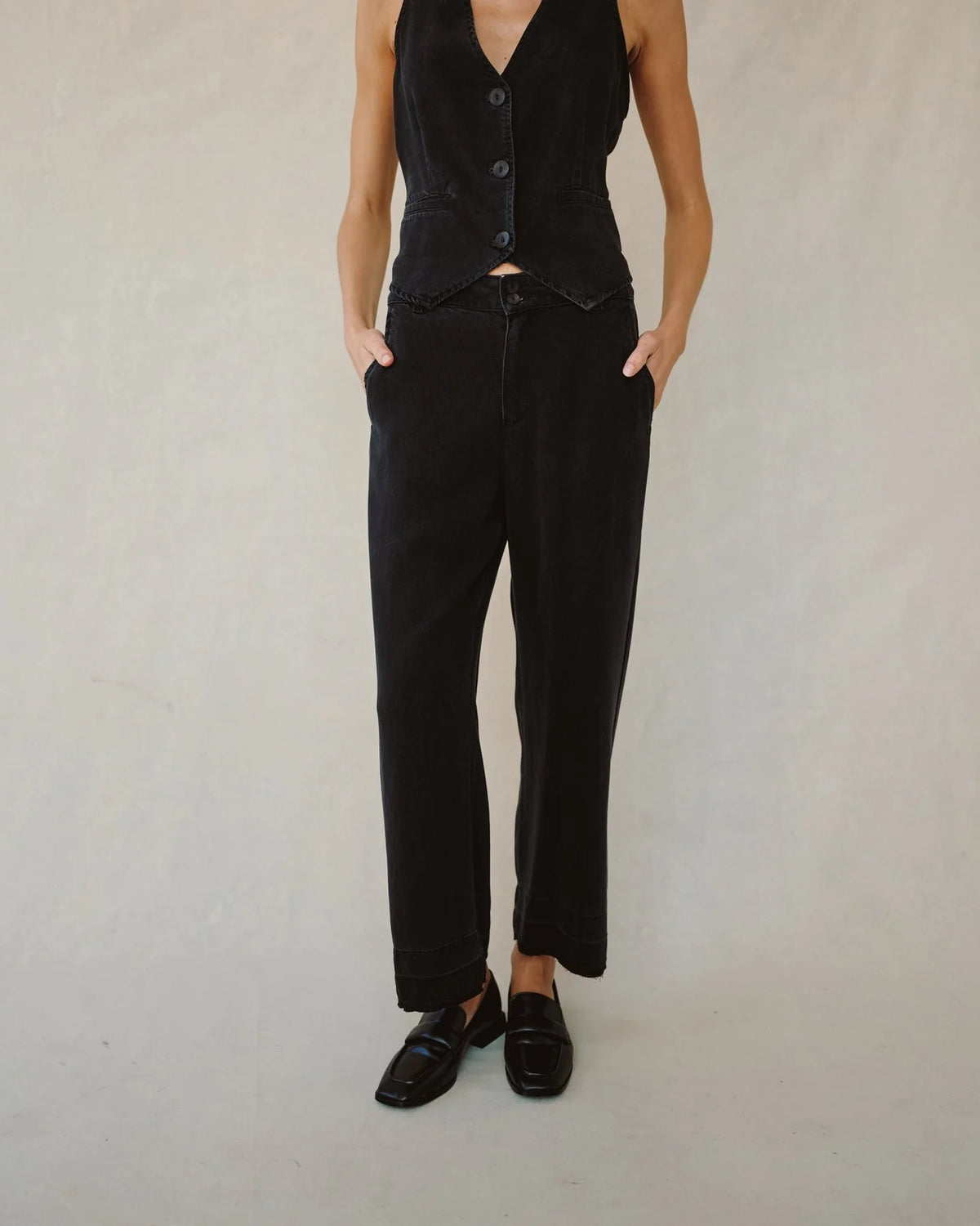 Bella Dahl Saige Open Hem Wide Leg Pant