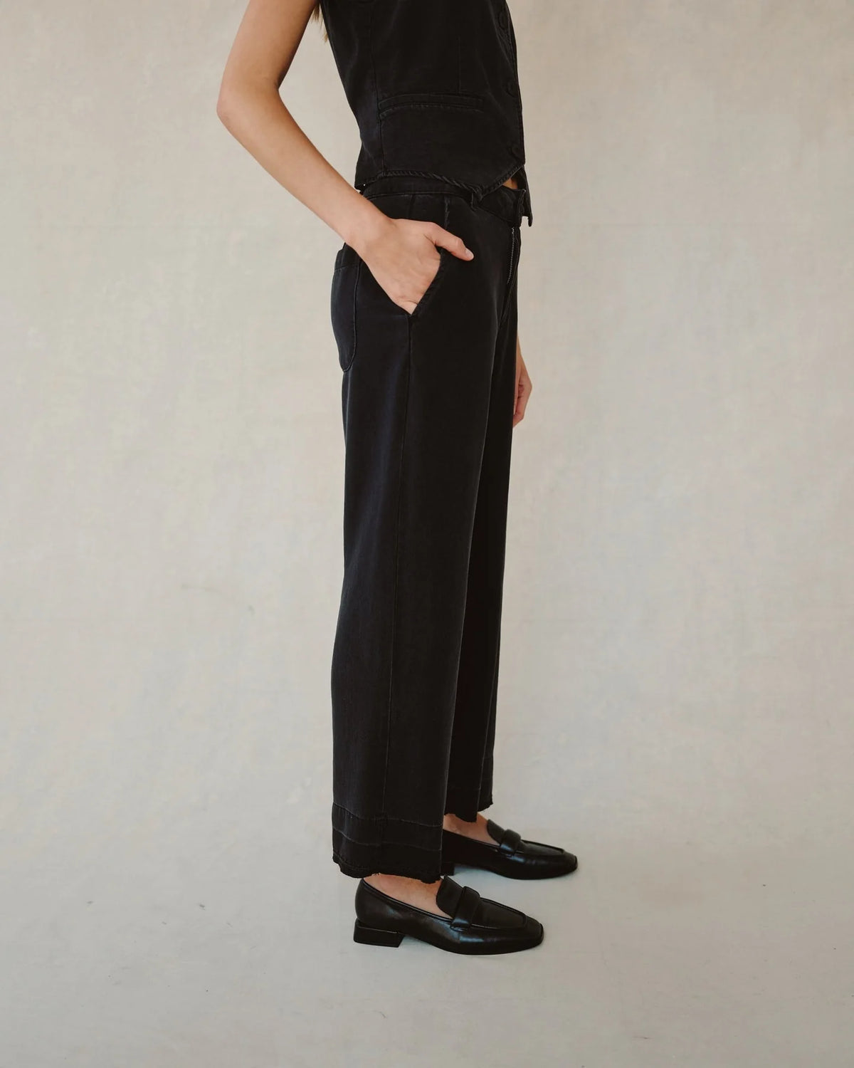 Bella Dahl Saige Open Hem Wide Leg Pant