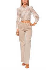 L'agence Anita Lace Cropped Blouse