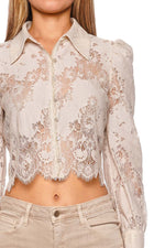 L'agence Anita Lace Cropped Blouse