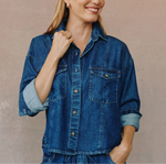 Bella Dahl Seamed Flap Pocket Shacket