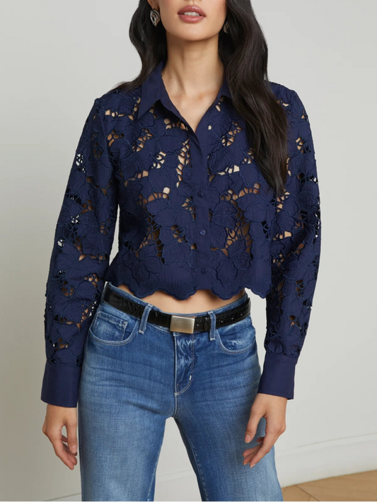 L'agence Seychelle Cropped shirt