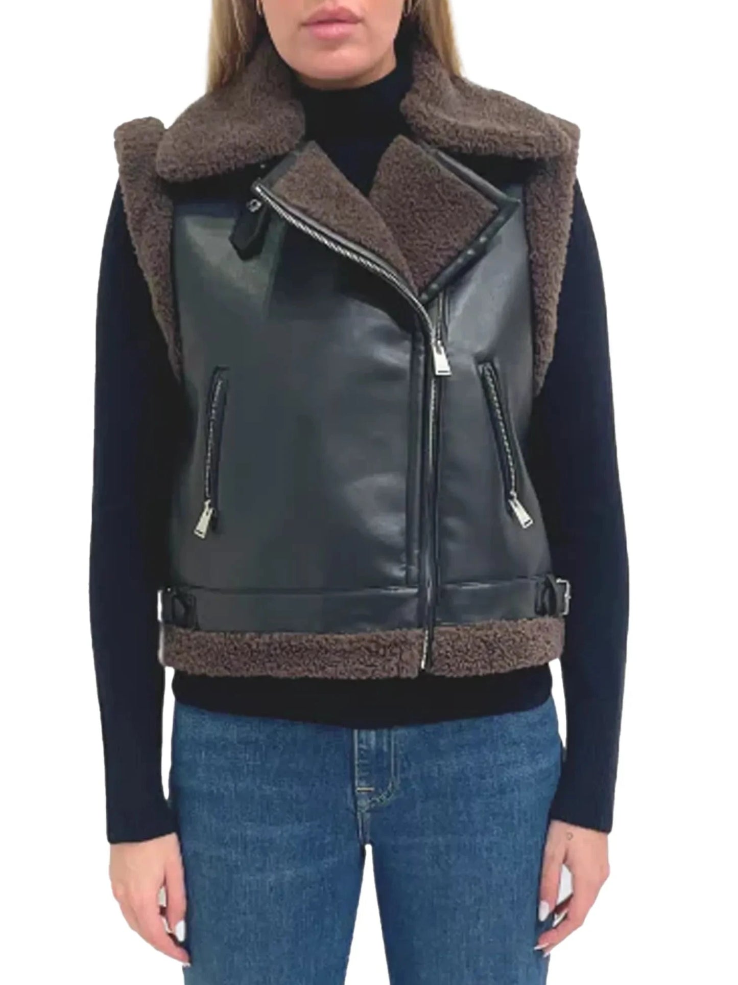 Simkhai Daniels Sherpa Combo Vest