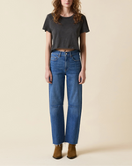 Le Jean Pixie Ankle Fray Mid RIse Jeans