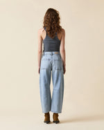 Le Jean Studded Frankie Midrise Barrel Jeans