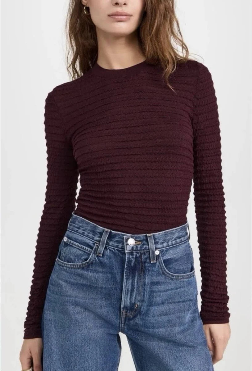 FRAME Smocked L/S Crewneck