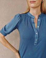 Bella Dahl S/S Placket Mixed Shirt