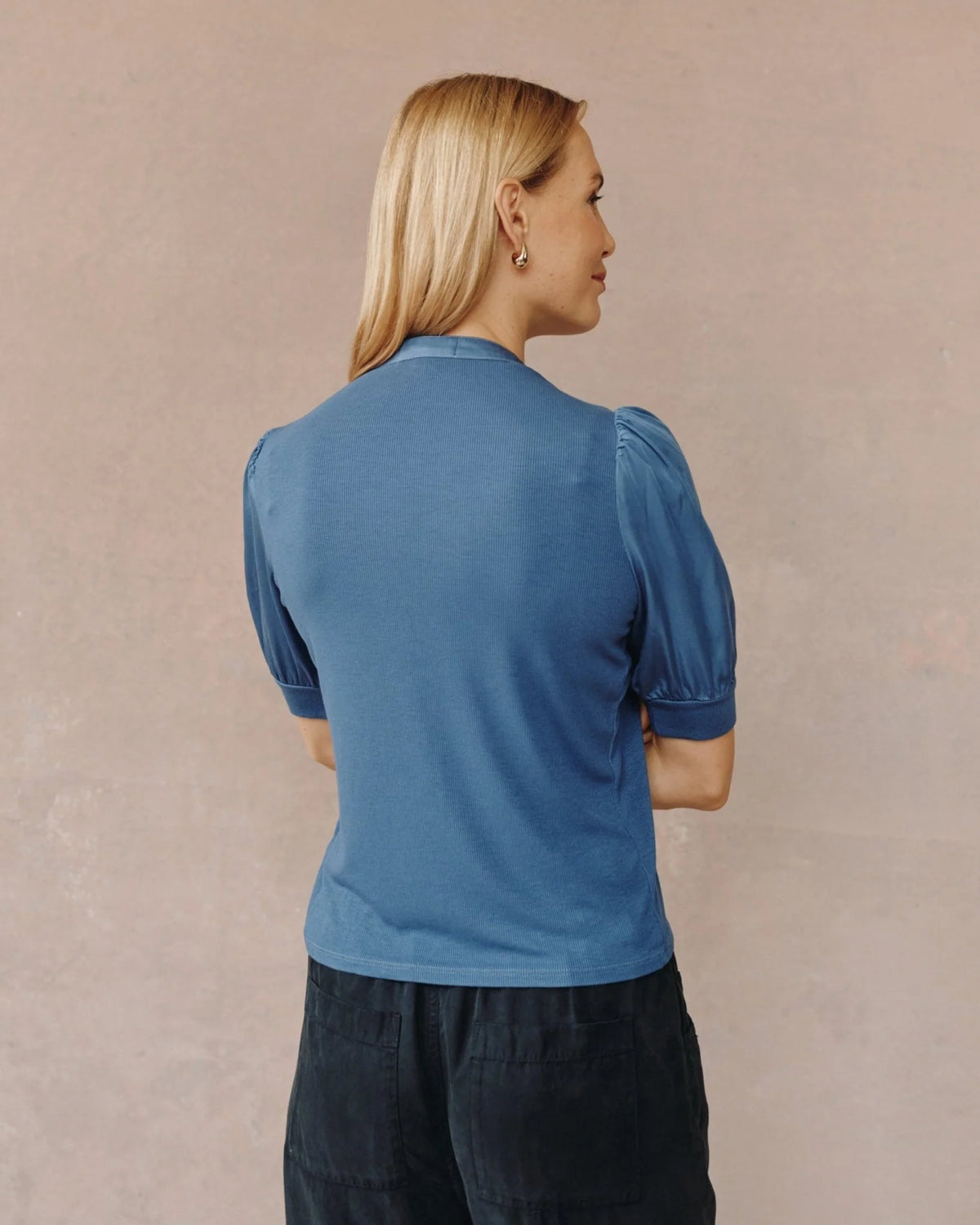 Bella Dahl S/S Placket Mixed Shirt