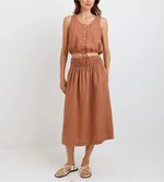 Bella Dahl Smocked Waist Gathered Skirt