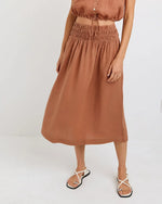 Bella Dahl Smocked Waist Gathered Skirt