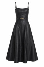 Karina Grimaldi Sofia Vegan Leather Dress