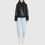 Hiso Soul Jet Shearling Moto Jacket